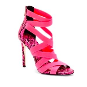 Jessica Simpson Jyra Neon Pink Snakeskin Heel